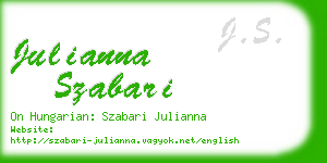 julianna szabari business card